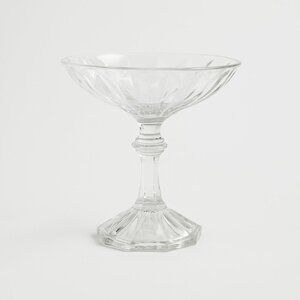 Vintage Clear Pressed Glass Compote Dish | Elegant Hexagon Base Dessert or Candy